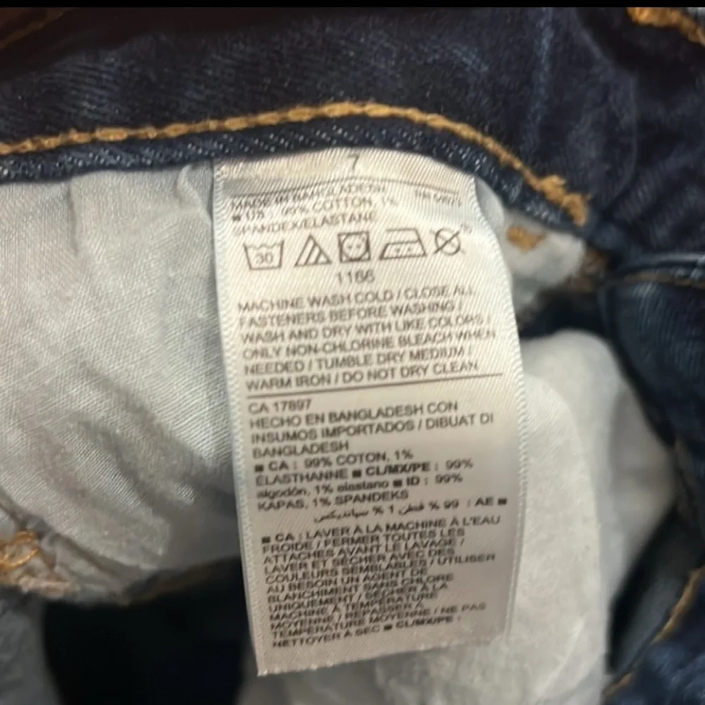 Old Navy Girls Jeggings Leopard Print and Dark Denim Skinny Jeans 7